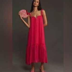 By Anthropologie Elegant Pink Sleeveless Dress Size XL